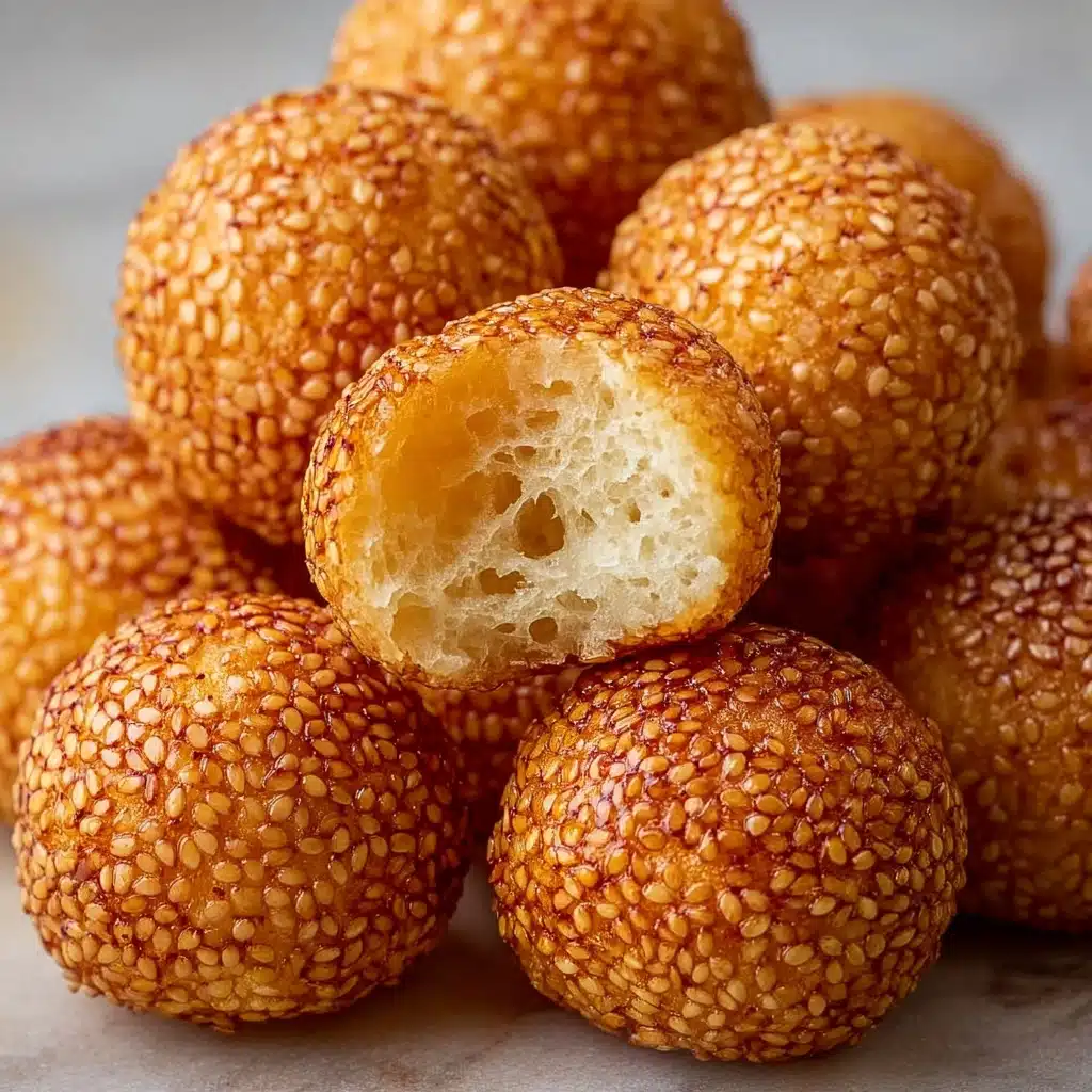 Sesame Balls with Sweet Red Bean Filling Recipe