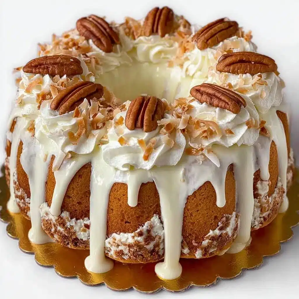Pecan Cream Pound Cake with Cream Cheese Frosting Recipe