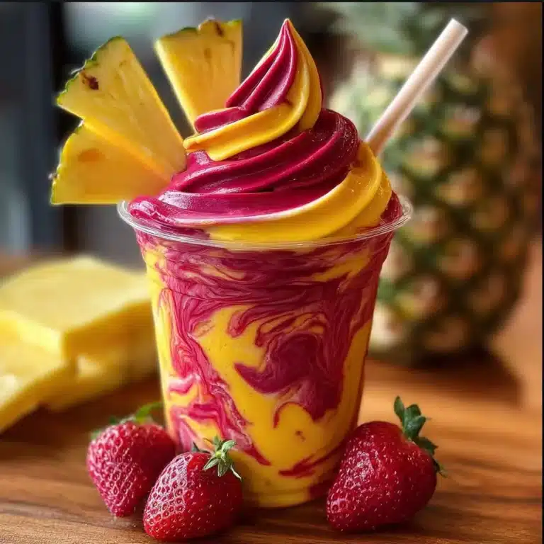 Pineapple Strawberry Swirled Slushies Recipe