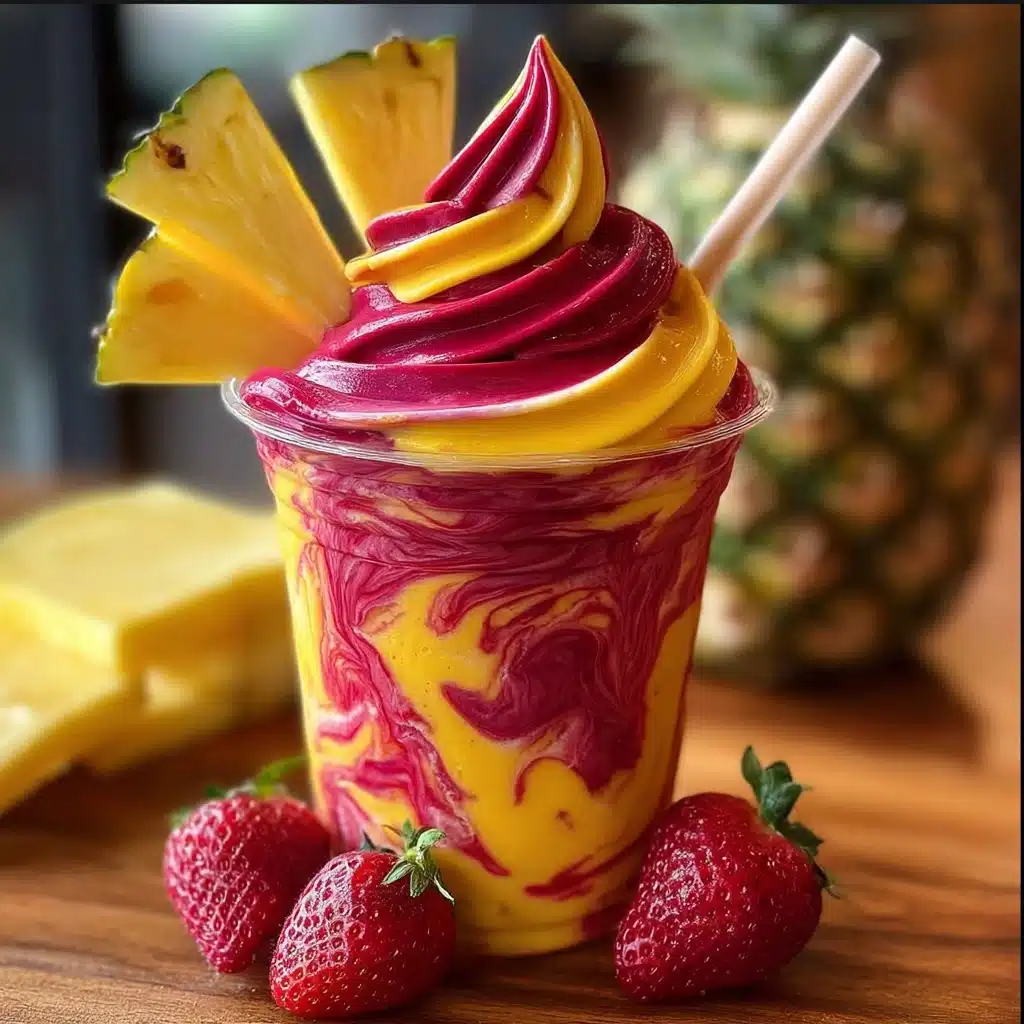 Pineapple Strawberry Swirled Slushies Recipe - Recipe Image