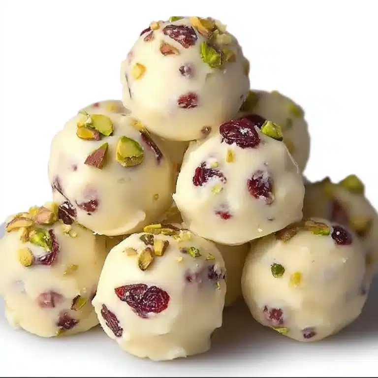 Cranberry Pistachio White Chocolate Truffles Recipe