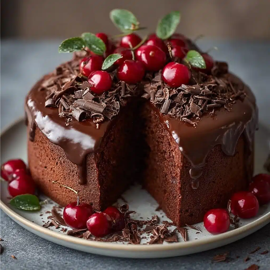 Moist Homemade Chocolate Poke Cake with Fudge Filling Recipe