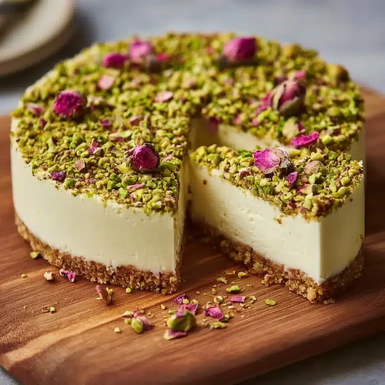 Pistachio Kadayif Cheesecake Recipe