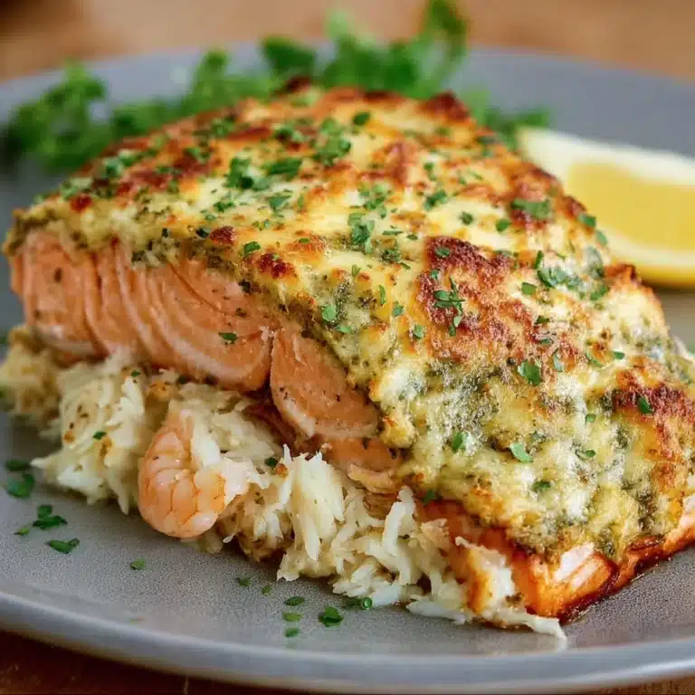 Crab Shrimp Stuffed Salmon Recipe