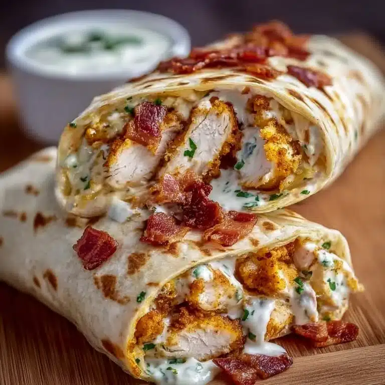 Homemade Crispy Bacon Ranch Chicken Wraps Recipe