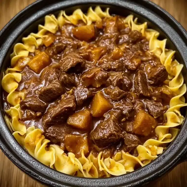 Crockpot Beef Tips & Noodles Recipe