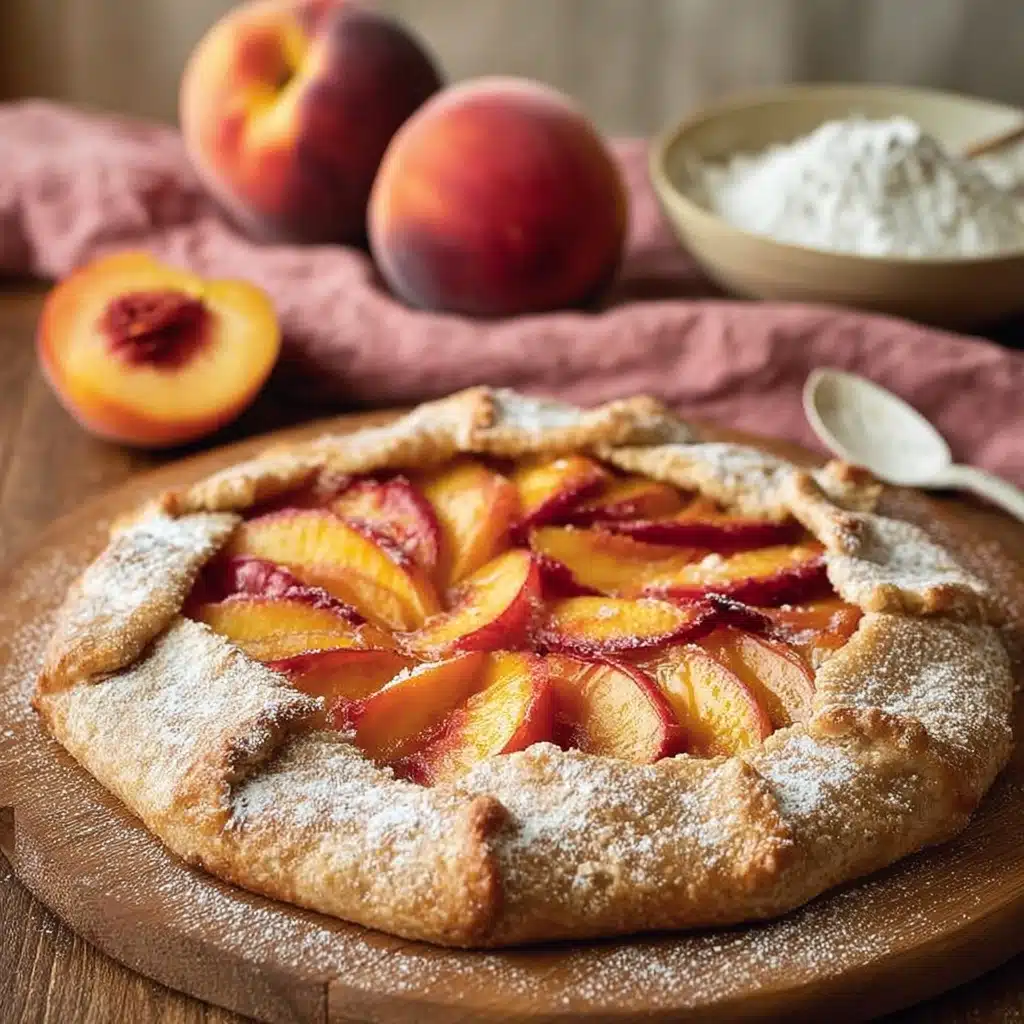 Easy Peach Galette with Golden Edges Recipe