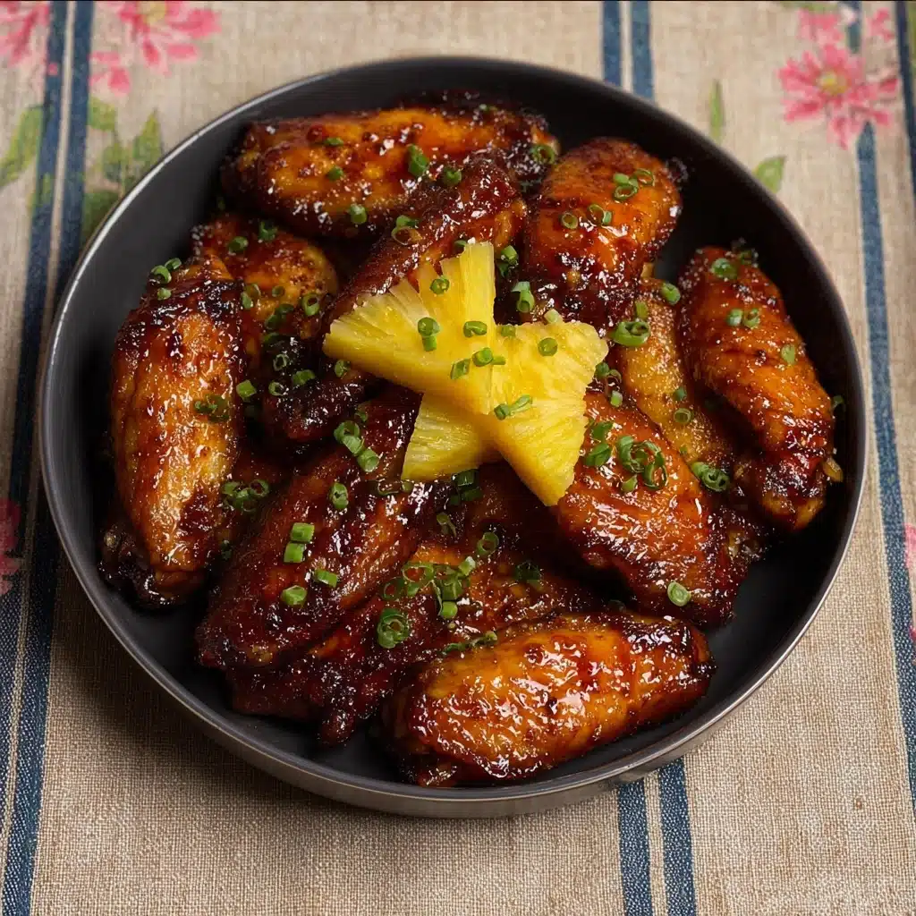 Brown Sugar Pineapple Wings Chicken Recipe - Recipe Image
