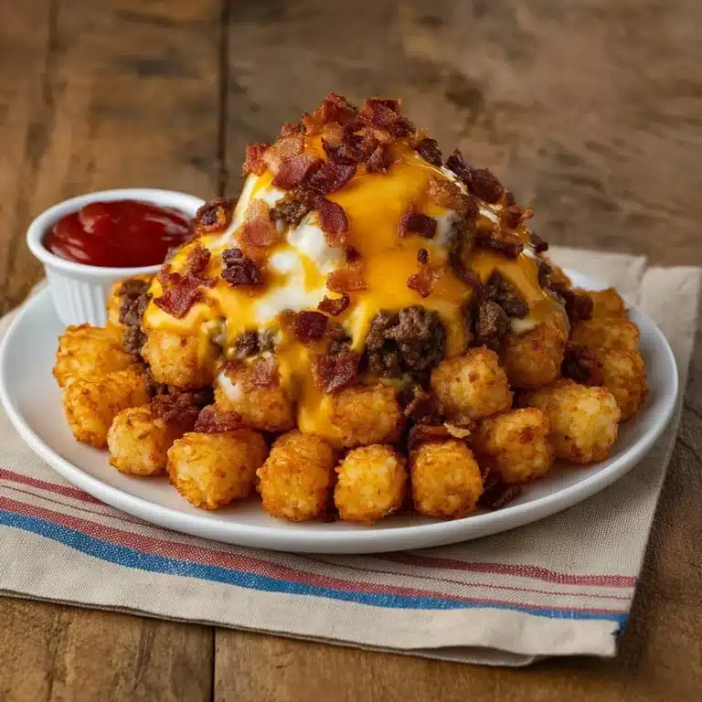 Bacon Cheeseburger Stuffed Tater Tot Cones Recipe