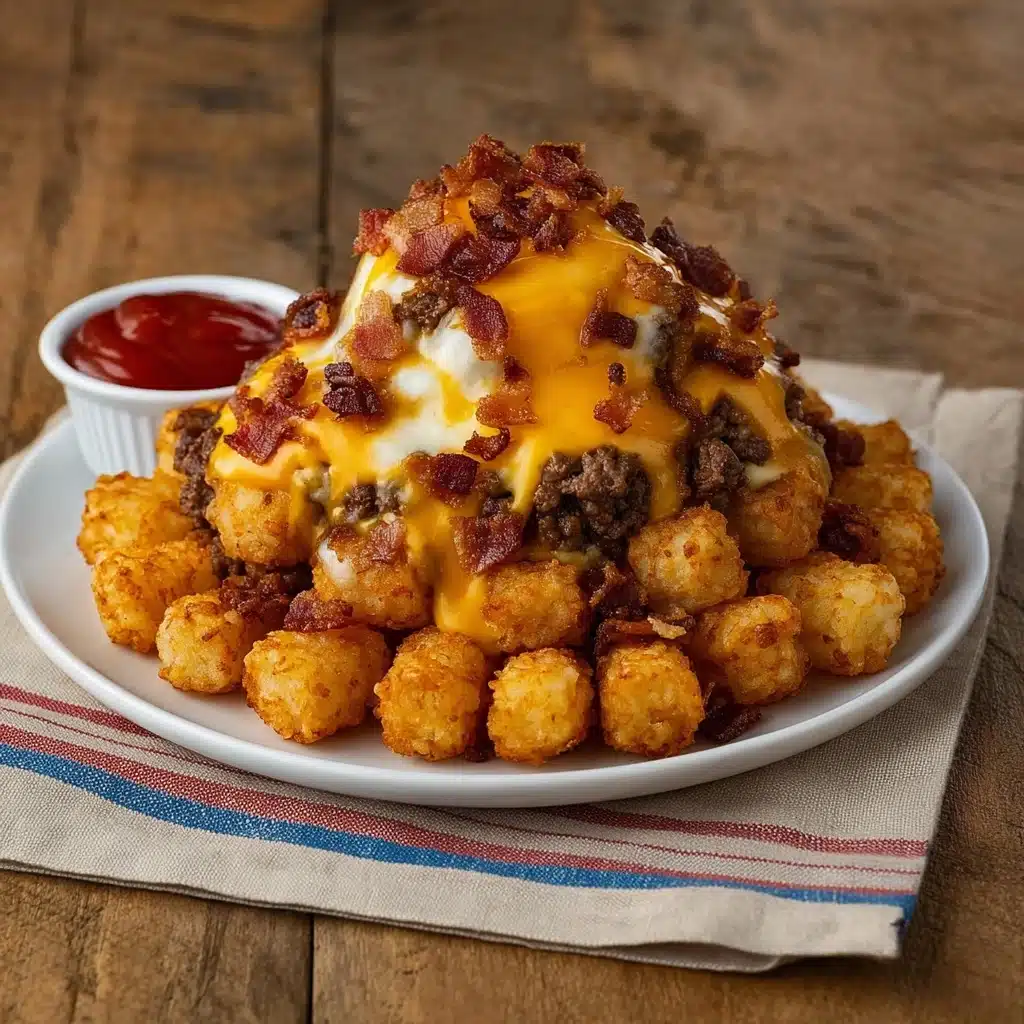 Bacon Cheeseburger Stuffed Tater Tot Cones Recipe - Recipe Image