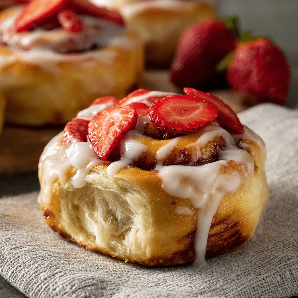 Strawberry Cheesecake Cinnabon Rolls Recipe - Recipe Image