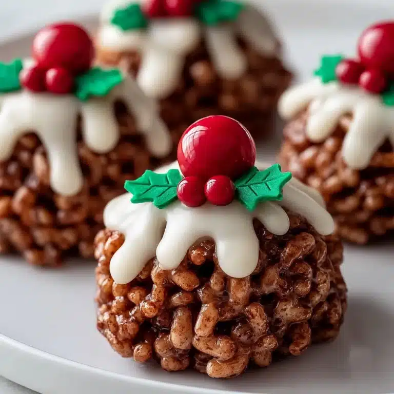 No-Bake Rice Krispie Christmas Puddings Recipe