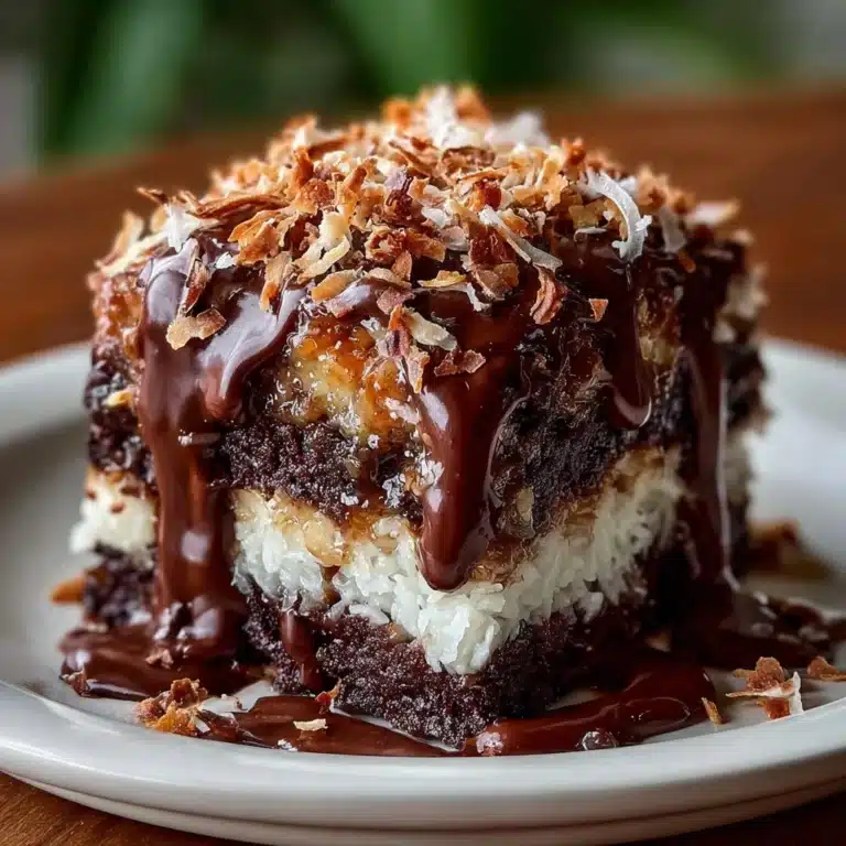 e Poke Cake with Caramel Coconut Topping Recipe