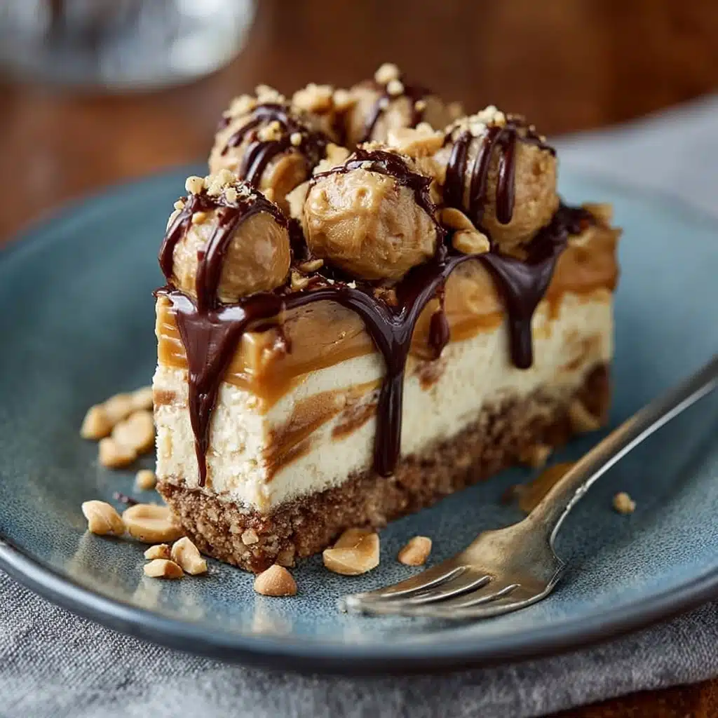 Creamy Peanut Butter Poke Cake with Chocolate Drizzle Recipe