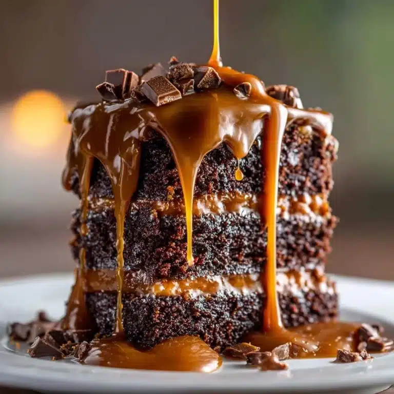 Chocolate Fudge Cake with Salted Caramel Buttercream** Recipe