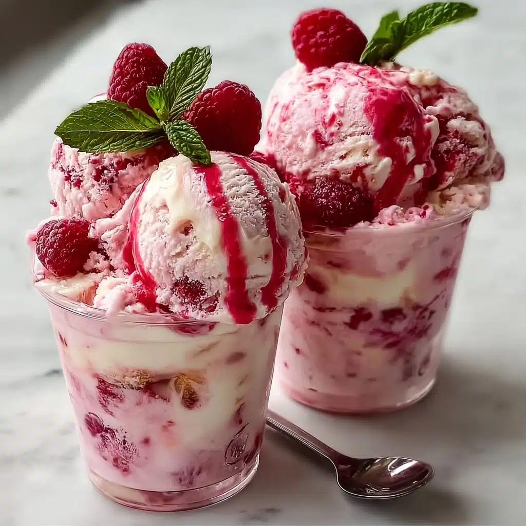 Summer Raspberry Cheesecake Ice Cream Recipe - Recipe Image