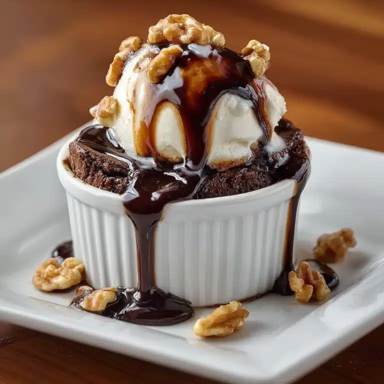 Gooey Chocolate Turtle Cobbler with Caramel and Pecans Recipe