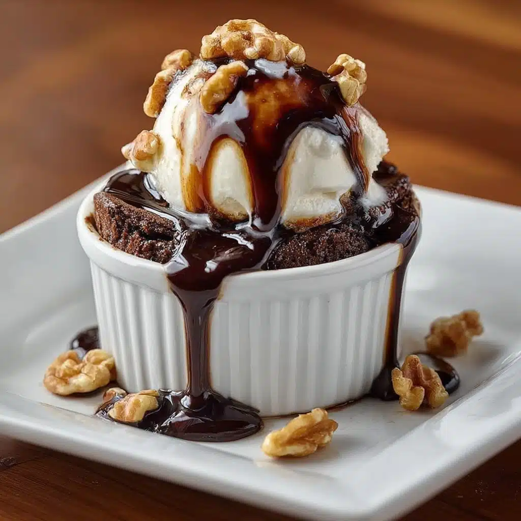 Gooey Chocolate Turtle Cobbler with Caramel and Pecans Recipe