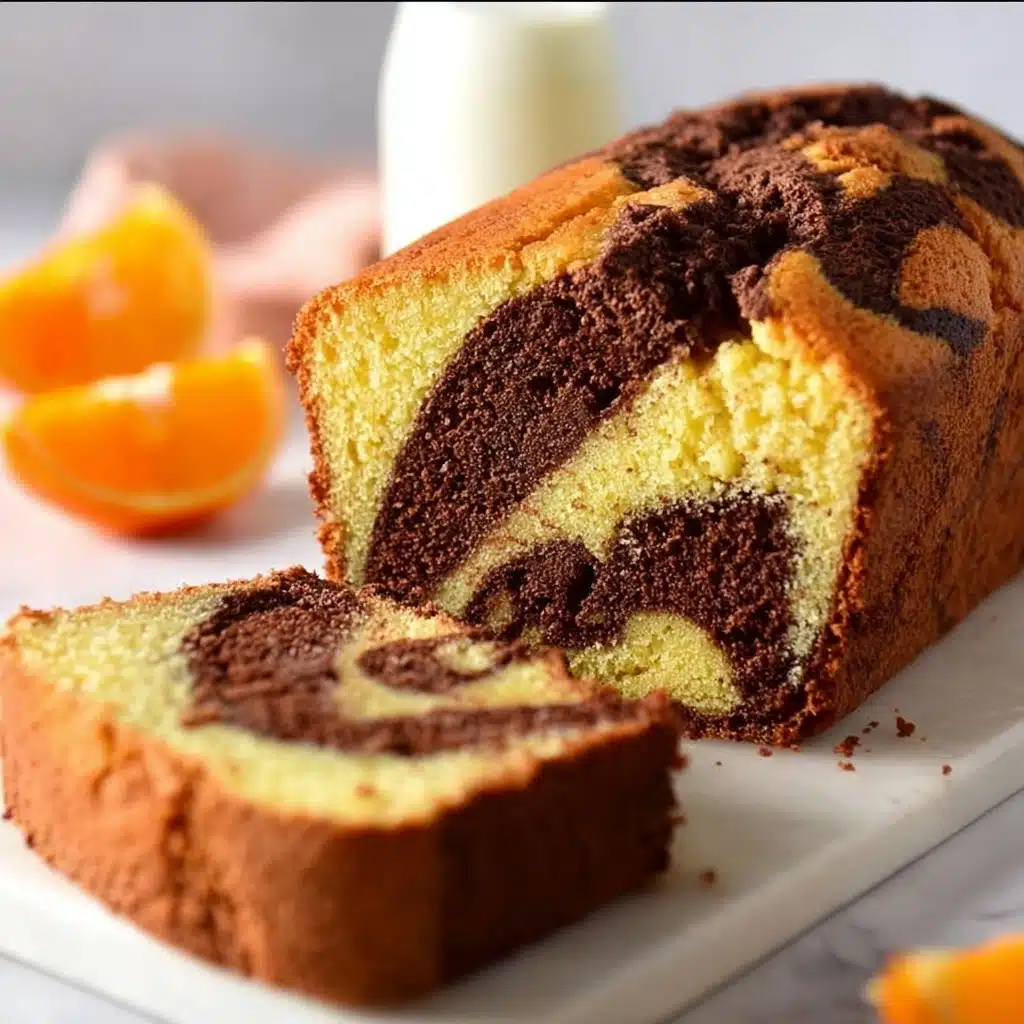 Chocolate & Orange Marble Loaf Cake recipe