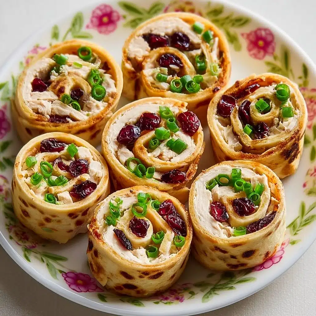Creamy Chicken Cranberry Pecan Pinwheels Recipe - Recipe Image