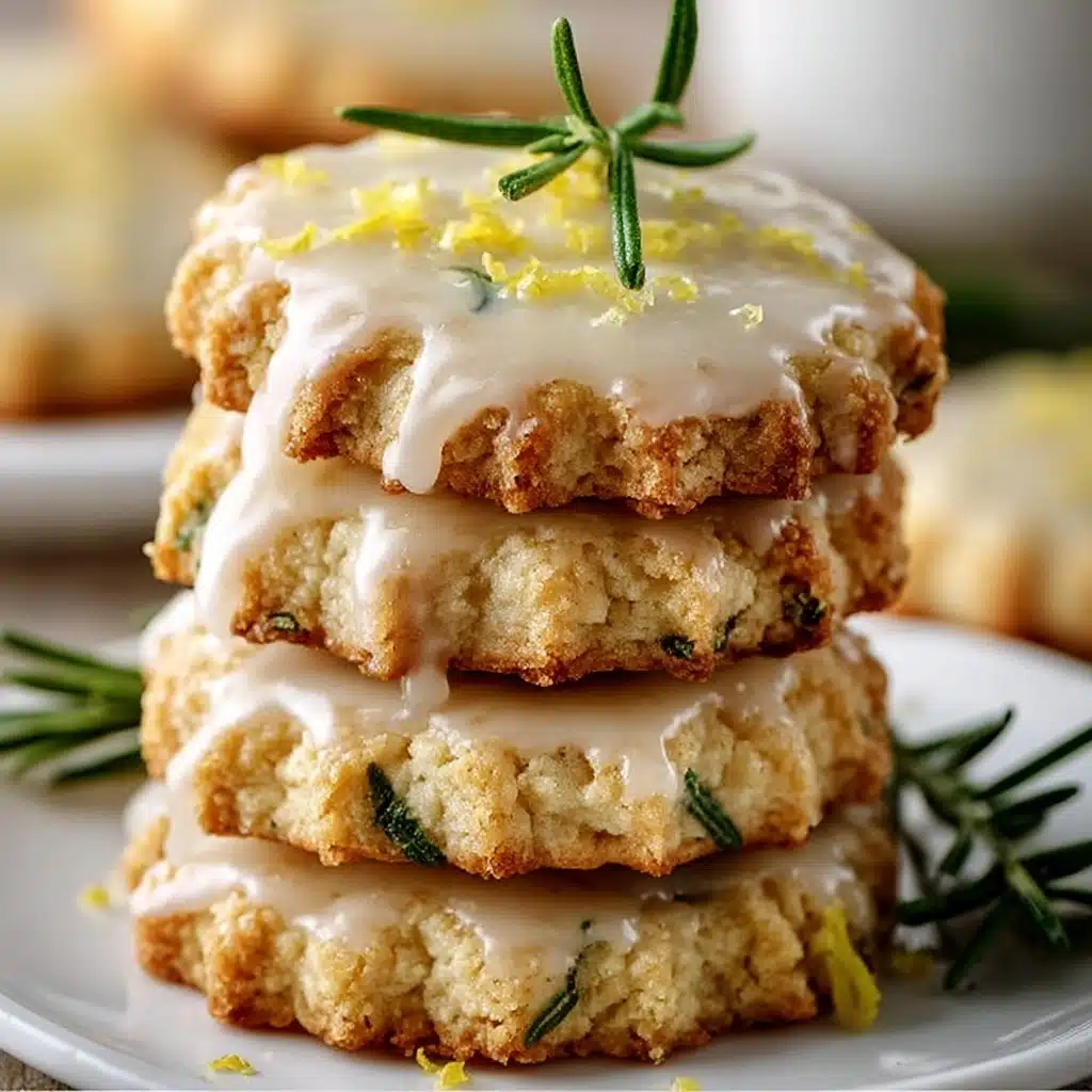 Zesty Rosemary-Lemon Shortbread with a Salted Glaze Twist Recipe - Recipe Image