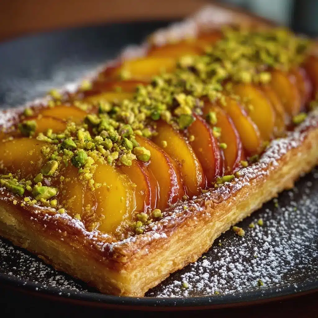 Golden Peach Pistachio Tart Recipe
