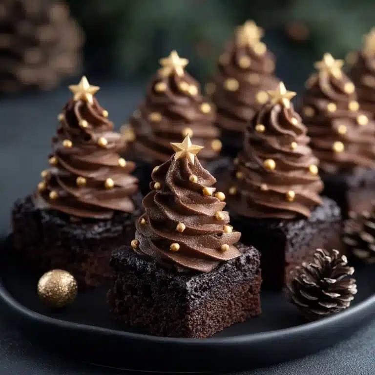 Christmas Tree Brownies with Chocolate Buttercream Recipe