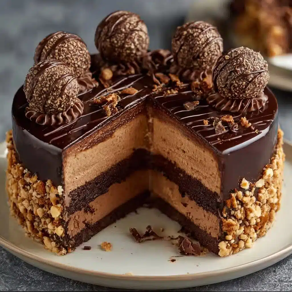 No-Bake Chocolate Hazelnut Cake Recipe - Recipe Image