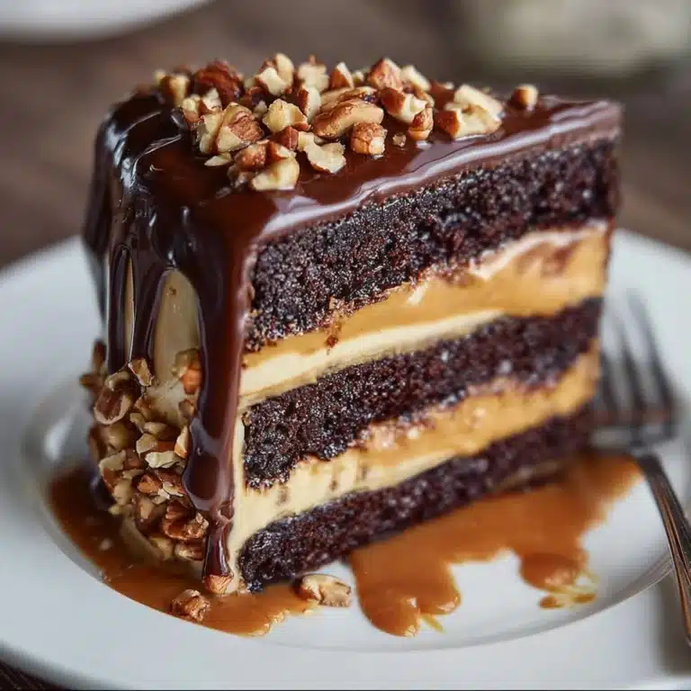 Salted Caramel Peanut Butter Chocolate Cake Recipe