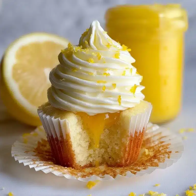 Lemon Cupcakes with Lemon Curd Filling Recipe