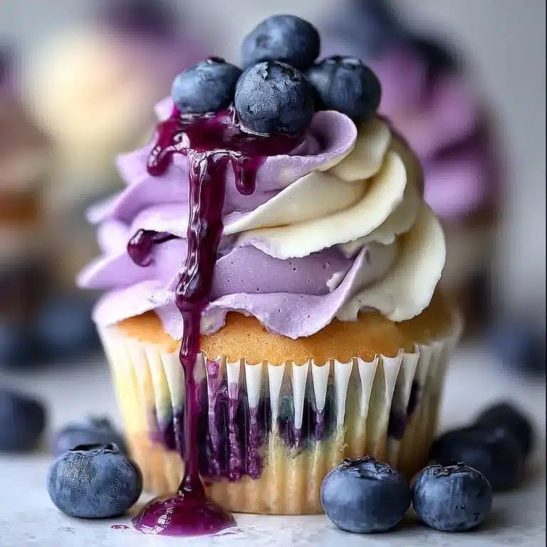 White Chocolate Blueberry Cheesecake Cupcake Recipe
