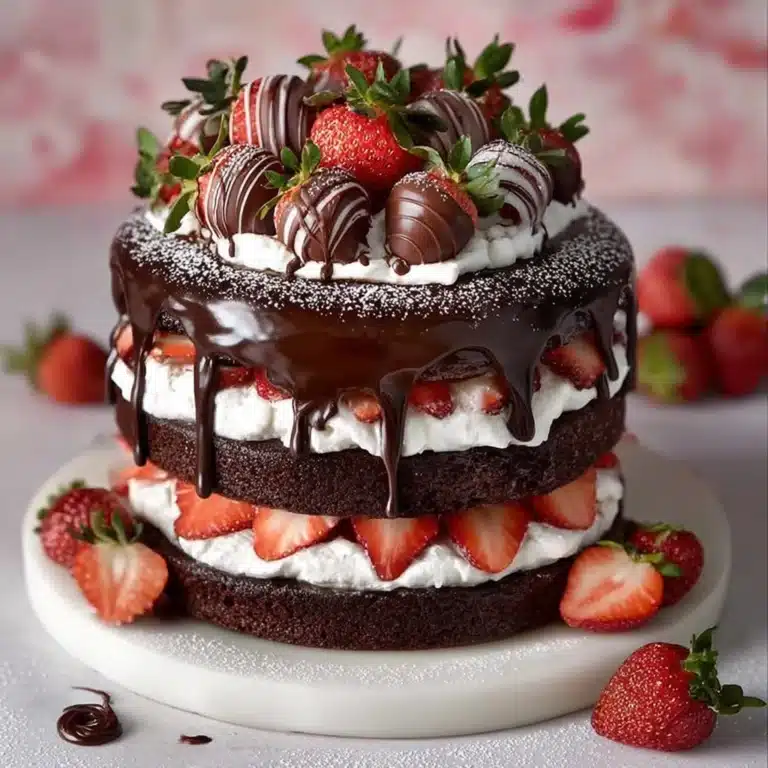 Chocolate Strawberry Layer Cake Recipe