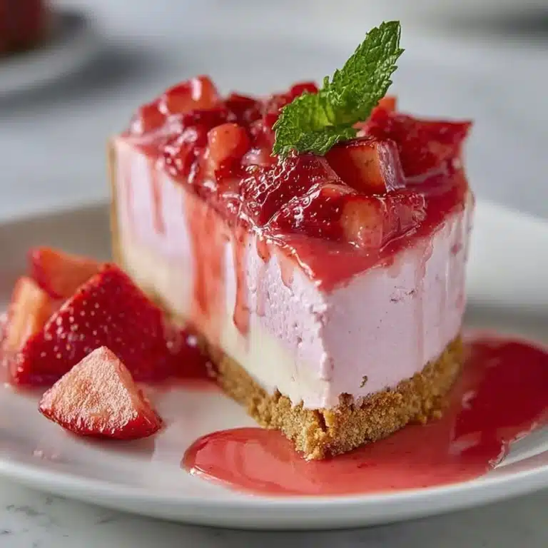 Strawberry Ice Cream Cheesecake Recipe