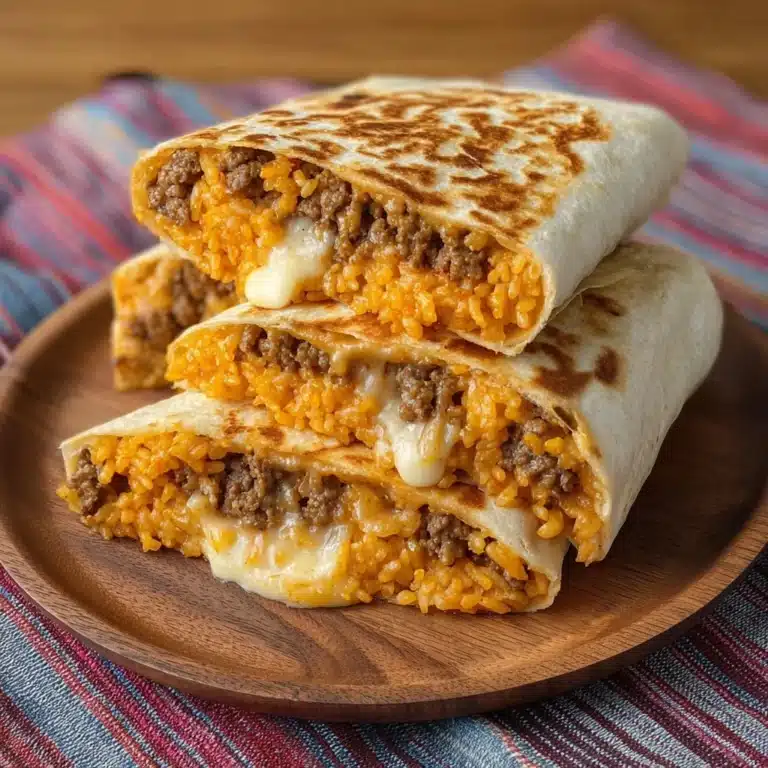 Grilled Cheese Burrito with Seasoned Beef Recipe