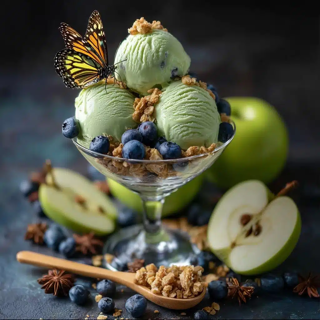 Green Apple & Blueberry Ice Cream Sundae Recipe