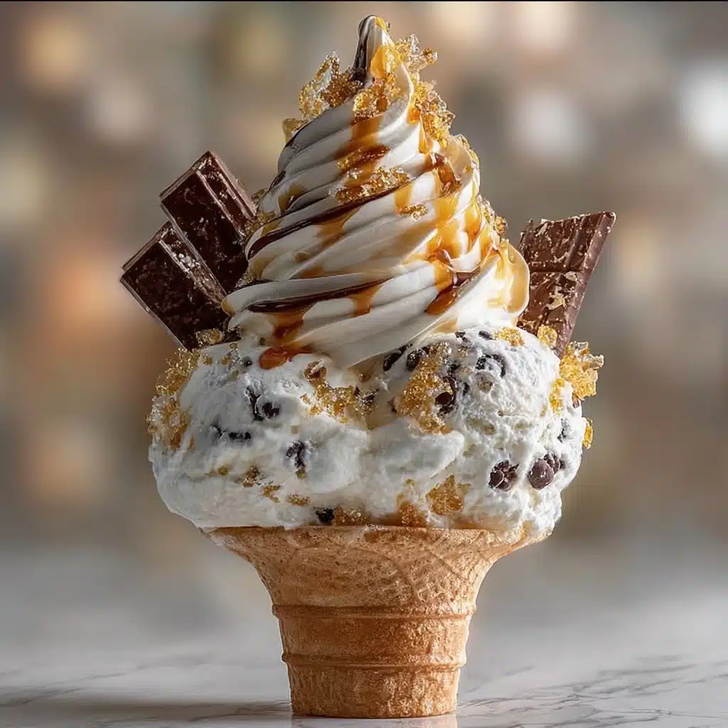 Caramel Crunch Chocolate Ice Cream Cone Recipe