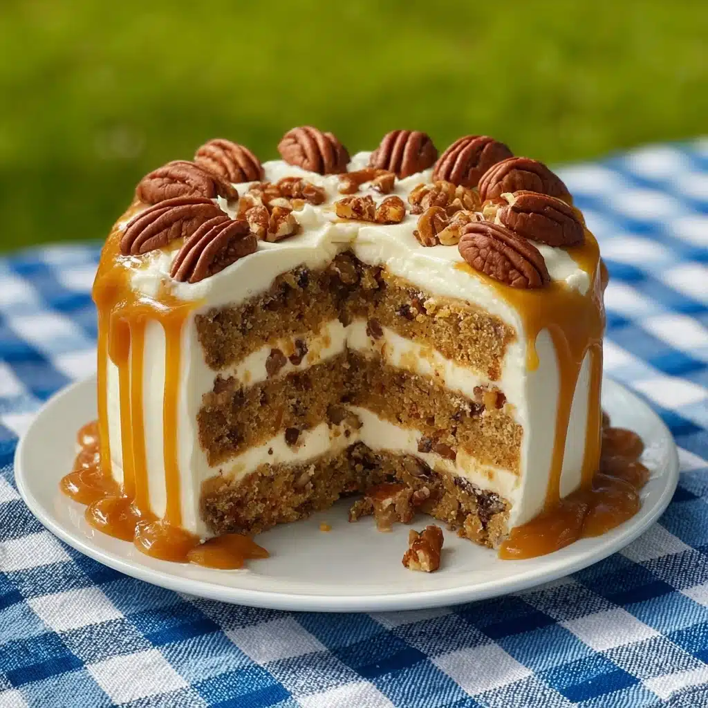 Butter Pecan Praline Poke Cake Recipe - Recipe Image