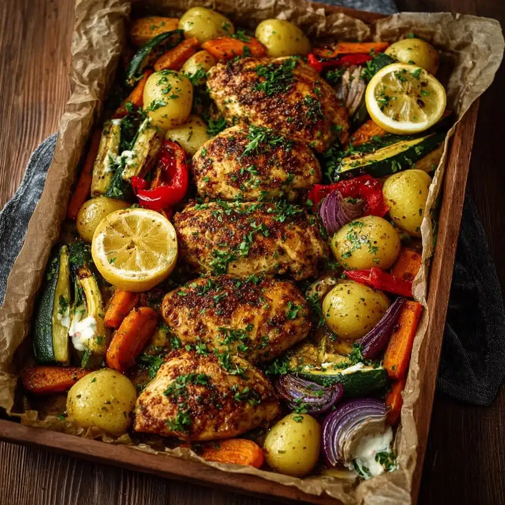 Sheet-Pan Lemon Chicken with Roasted Vegetables Recipe