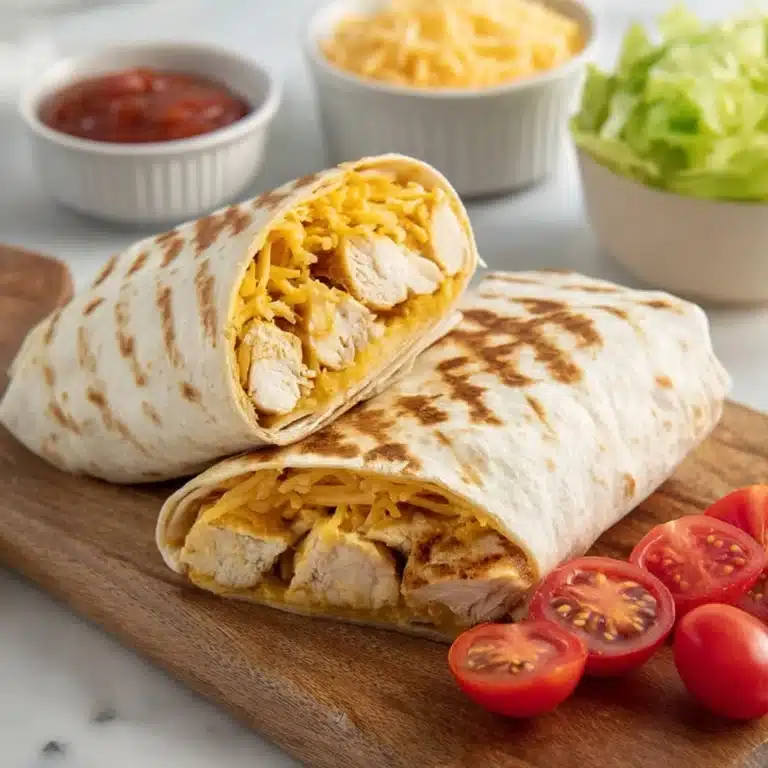 Grilled Chicken & Cheese Tortilla Wrap Recipe