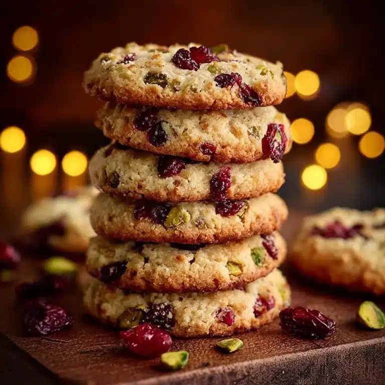 Cranberry Pistachio Snow Cookies Recipe