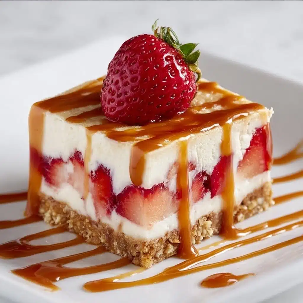 eesecake Slice with Caramel Drizzle 🔥 Recipe