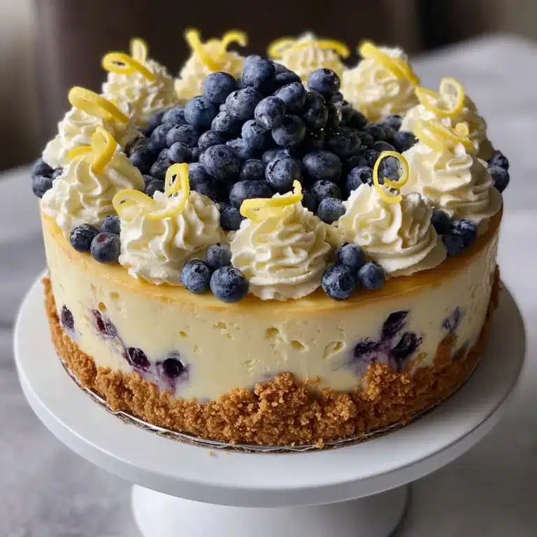 Blueberry Lemon Cheesecake Cake Recipe