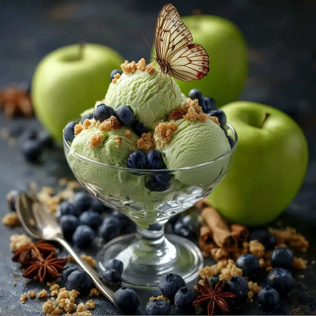 Green Apple & Blueberry Ice Cream Sundae Recipe