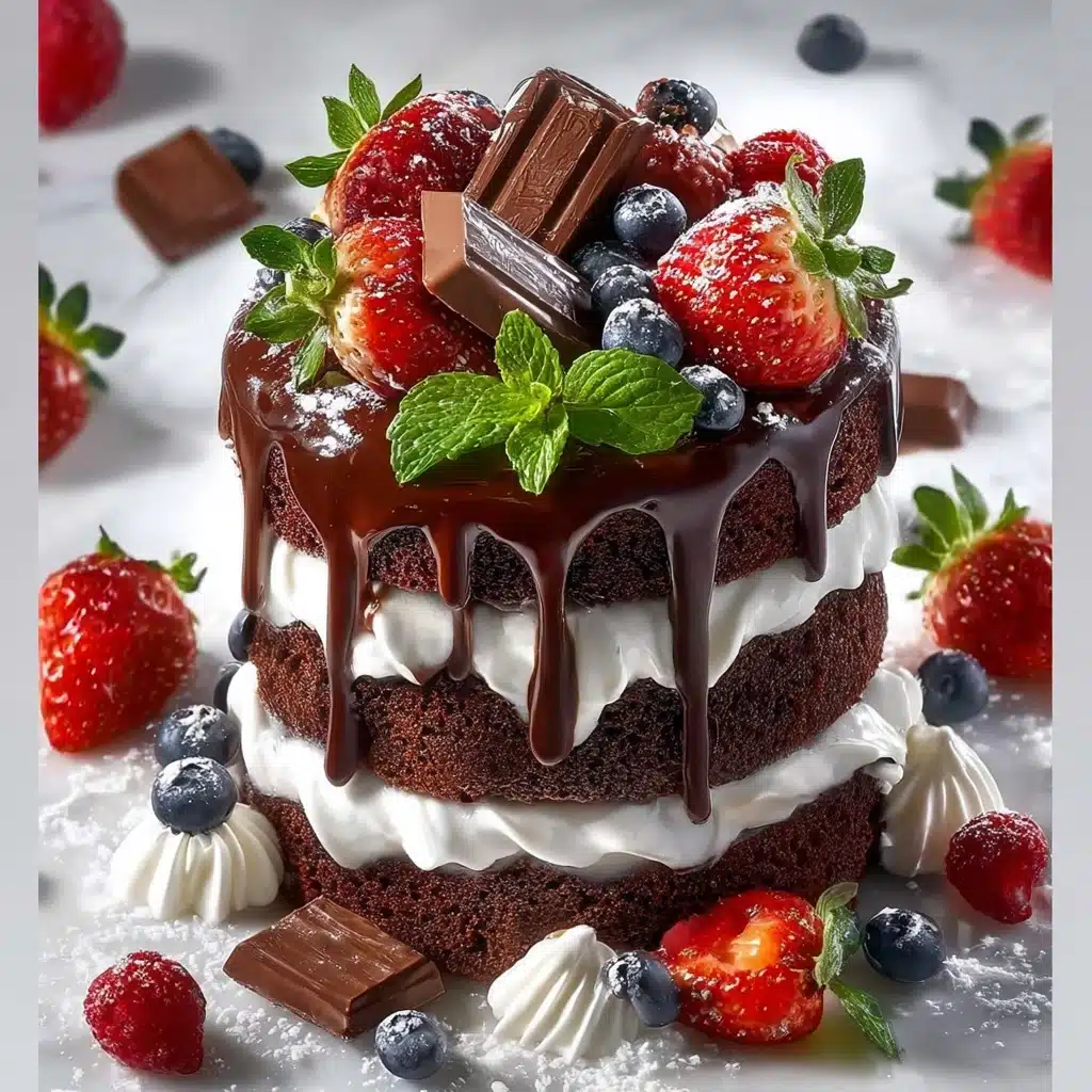 Chocolate Strawberry Layer Cake Recipe - Recipe Image