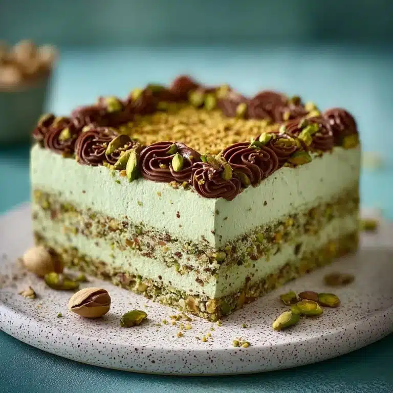 Exquisite No-Bake Pistachio Delight: A Cake to Remember Recipe