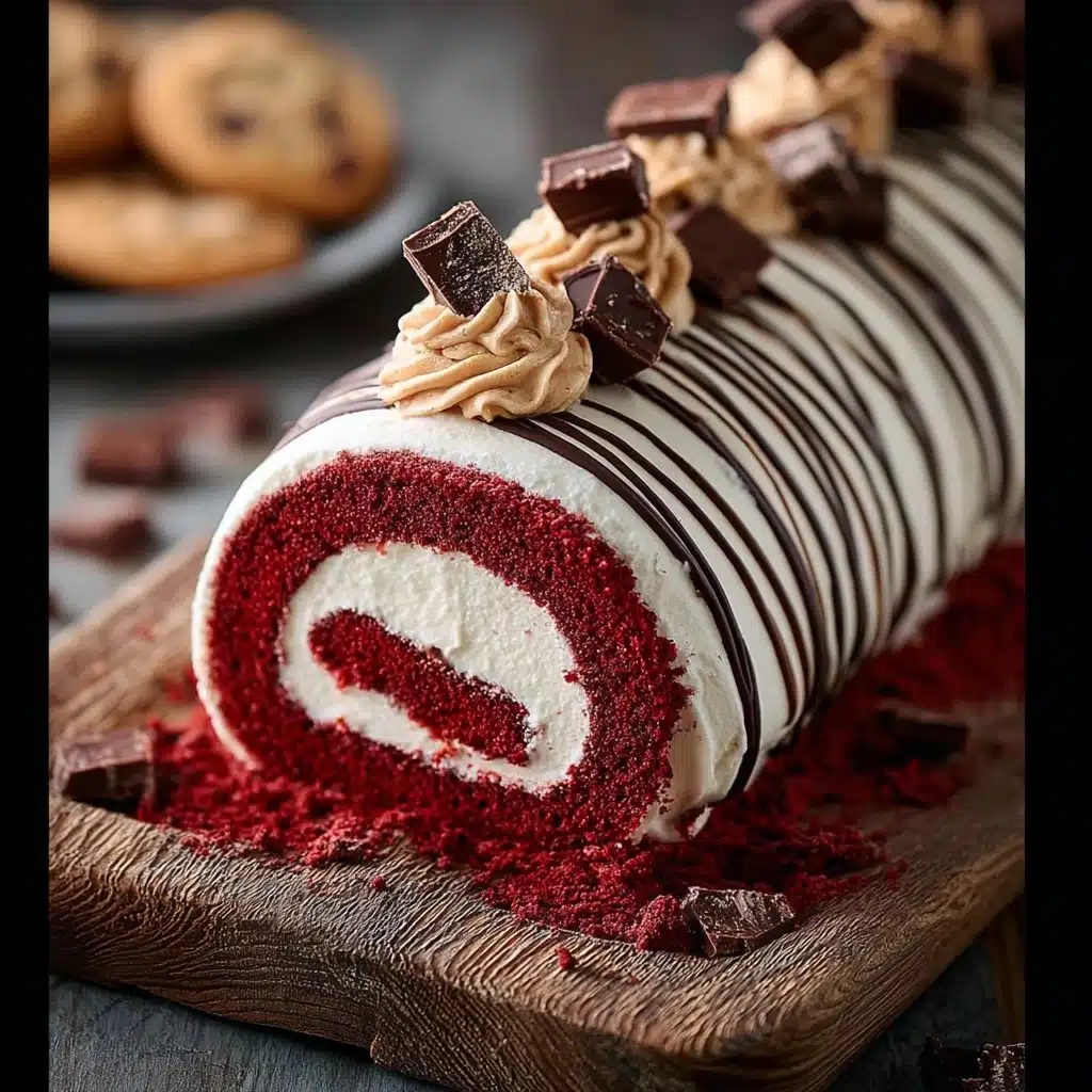 Red Velvet Swiss Roll Cake Recipe - Recipe Image