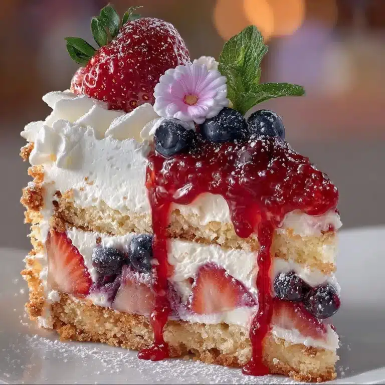 Strawberry Blueberry Crunch Cake Recipe