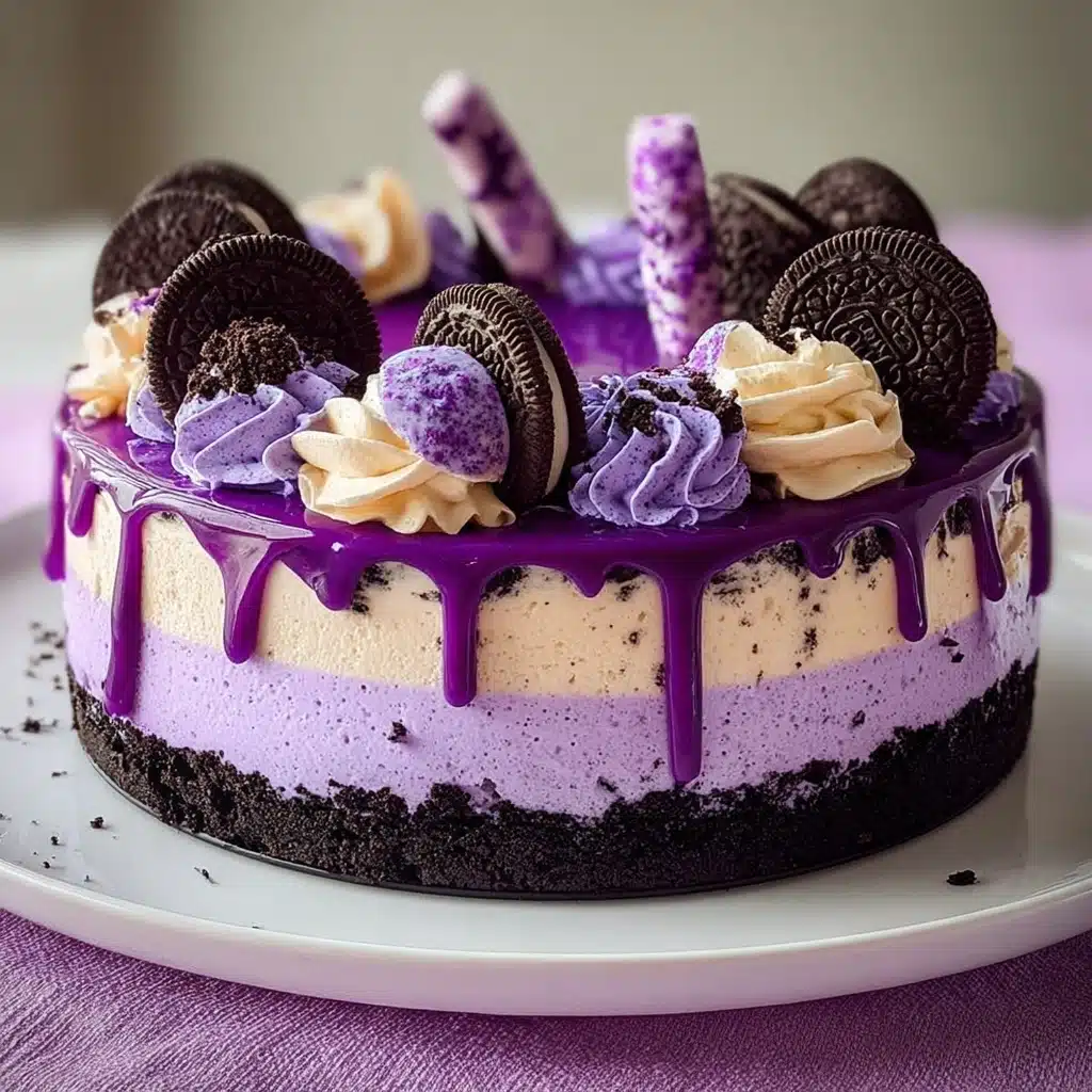 Ube Oreo Cheesecake Recipe - Recipe Image