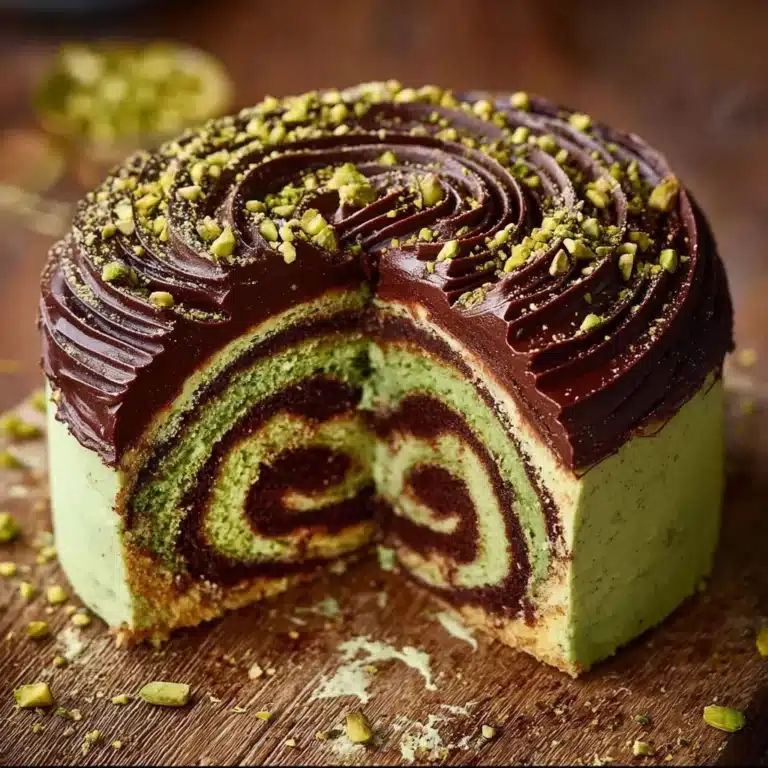 Chocolate Pistachio Mousse Cake Recipe