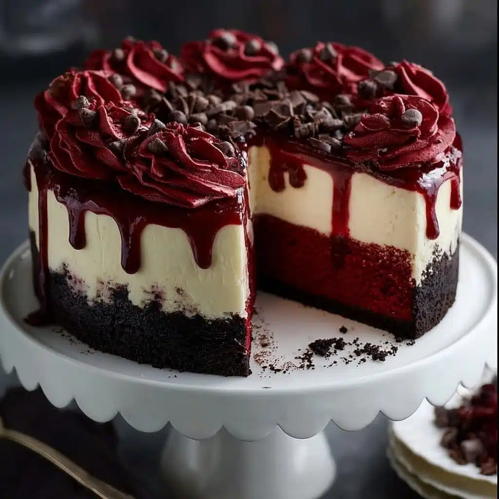 Red Velvet Cheesecake Layer Cake Recipe - Recipe Image